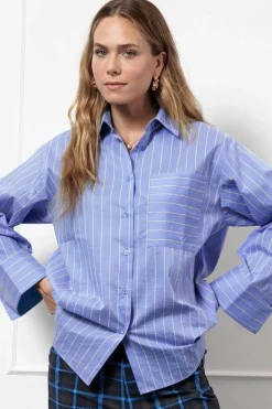 Blouses>STUDIO ANNELOES BLOUSE Blauw