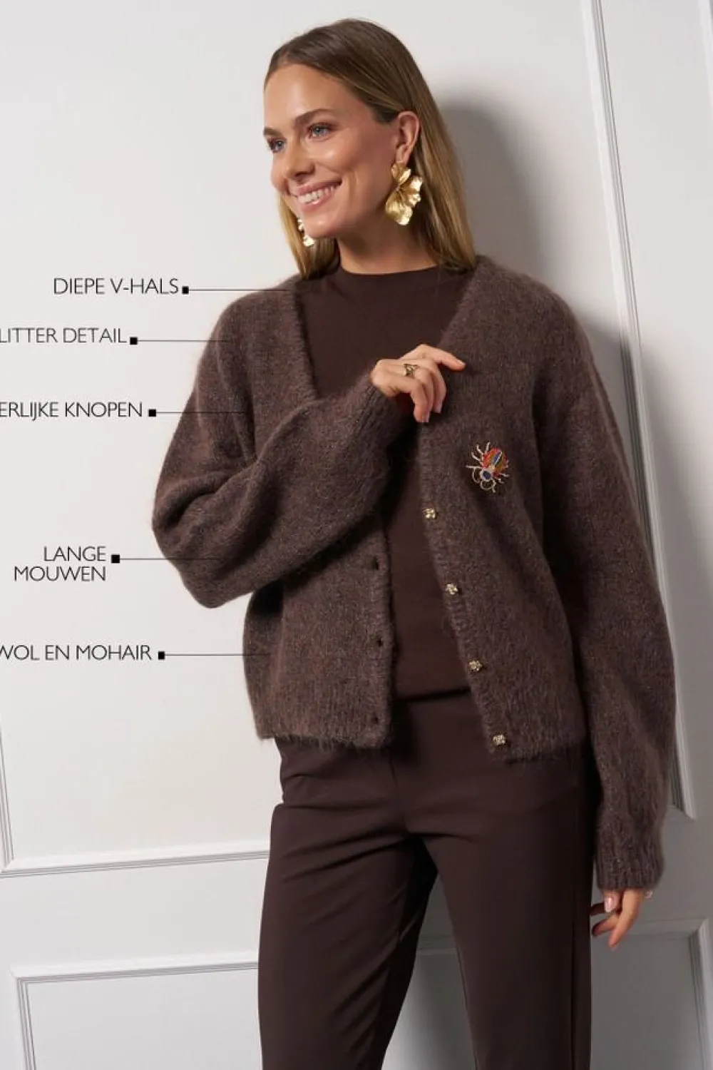 Vesten>STUDIO ANNELOES VEST Bruin