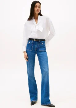 Blouses>TOMMY HILFIGER BLOUSE Wit