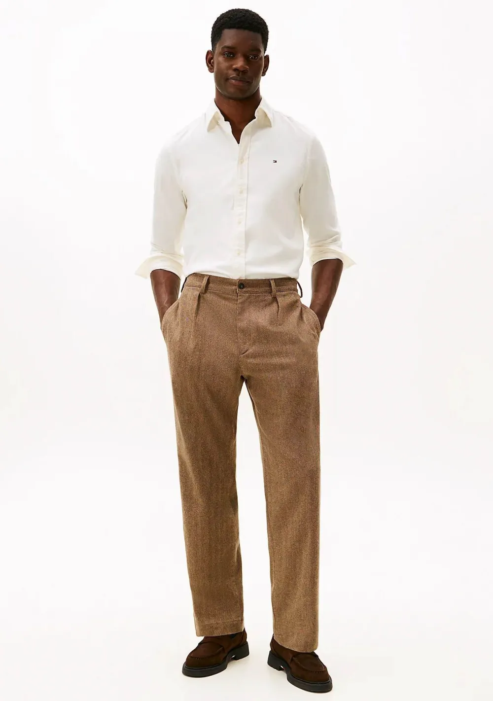 Overhemden>TOMMY HILFIGER OVERHEMD Off white