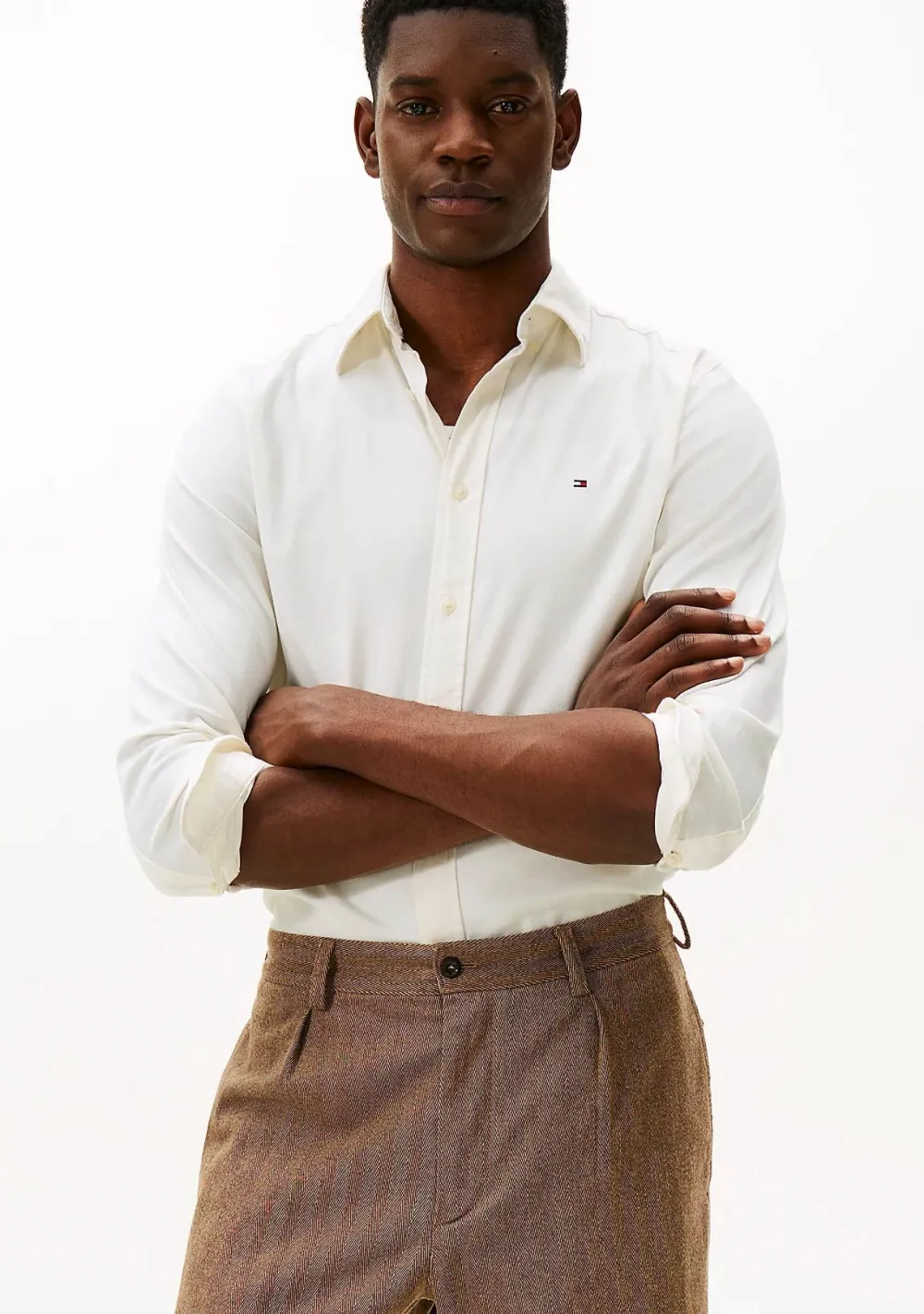 Overhemden>TOMMY HILFIGER OVERHEMD Off white