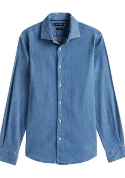 Overhemden>TOMMY HILFIGER OVERHEMD Blauw