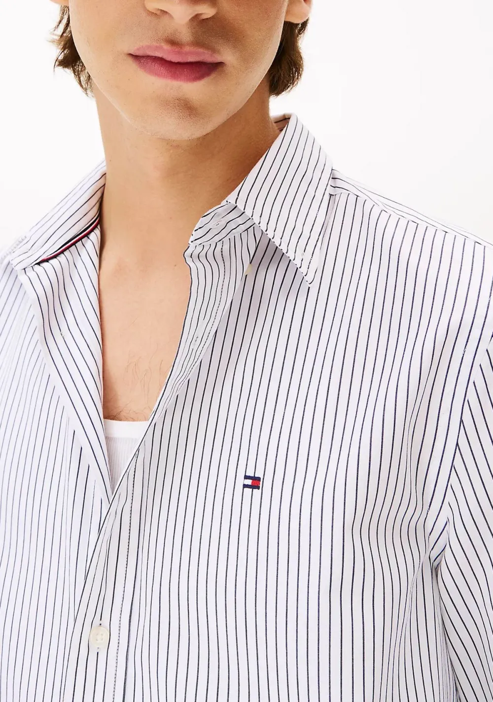 Overhemden>TOMMY HILFIGER OVERHEMD Off white