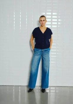 Gilets|Blazers & Jasjes>WITH BLACK GILET Blauw