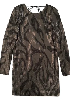 Jurken>WITH BLACK JURK Bruin