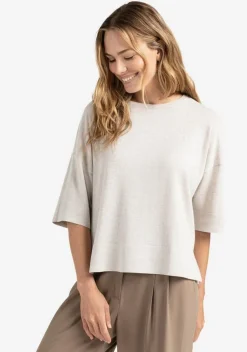 Truien>YAYA TRUI KORTE MOUW Beige